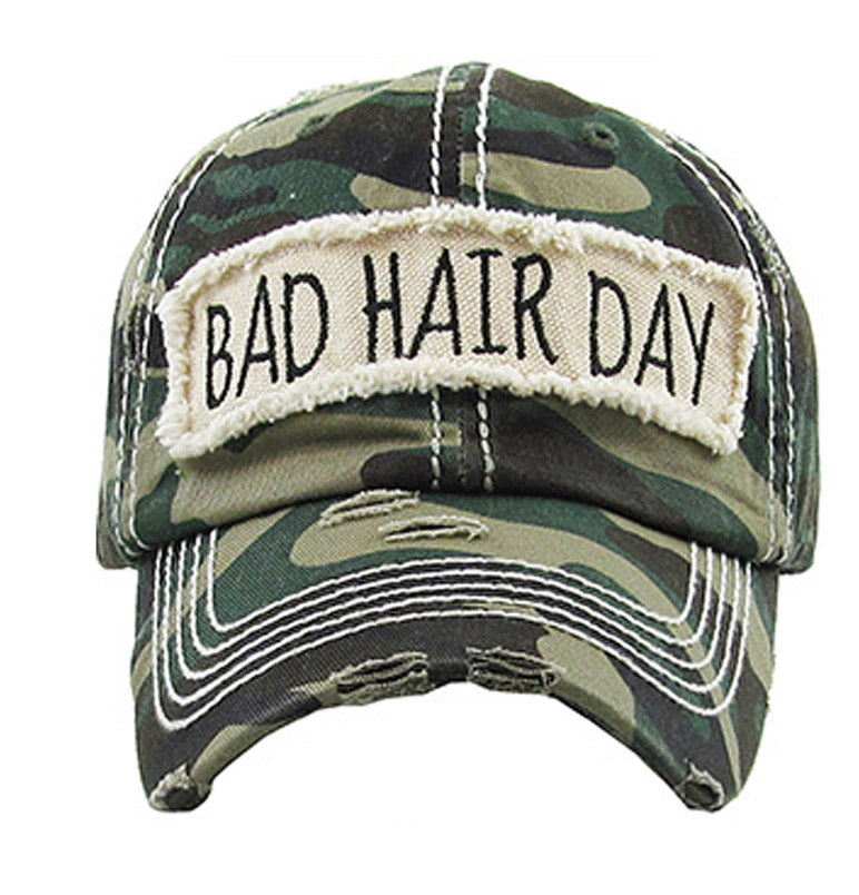 Bad Hair Day Camo Baseball Cap